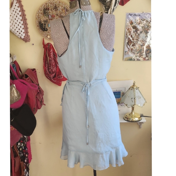 Baby Blue Wrap Dress by Lovers + Friends - Picture 2 of 7